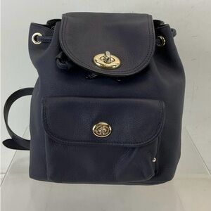 Coach Blue Mini Turnlock Rucksack
